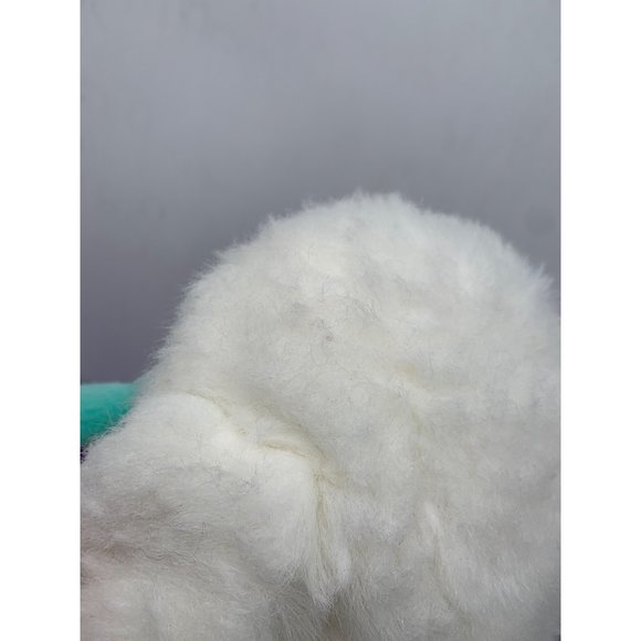 Goffa 14 Inch White Easter Bunny Carrot Embroidered Feet Bag with Pink Blue Teal - Picture 15 of 16